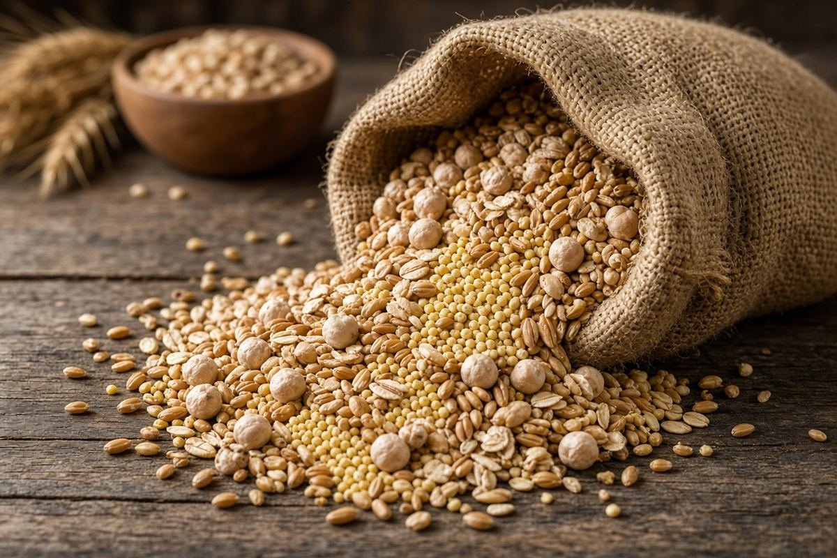 Grains selected for the atta blend