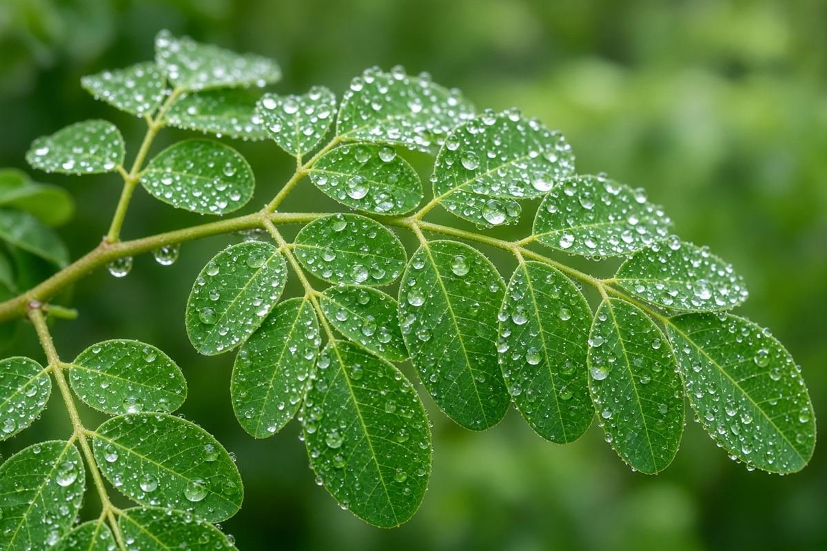 Moringa leaves before milling